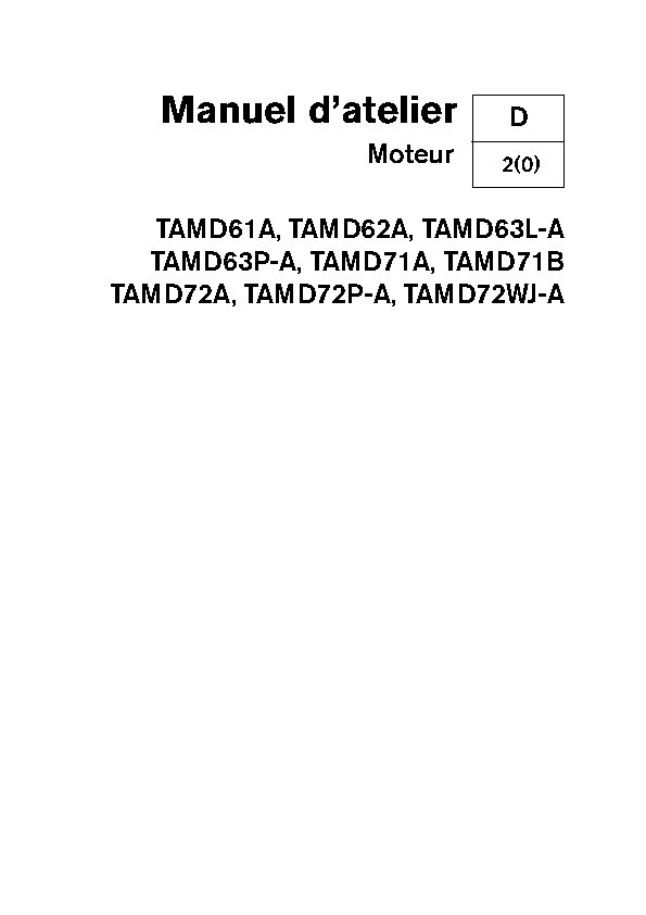 7735721 M.ATELIER D61-D62-D63-D71-D72 Moteur
